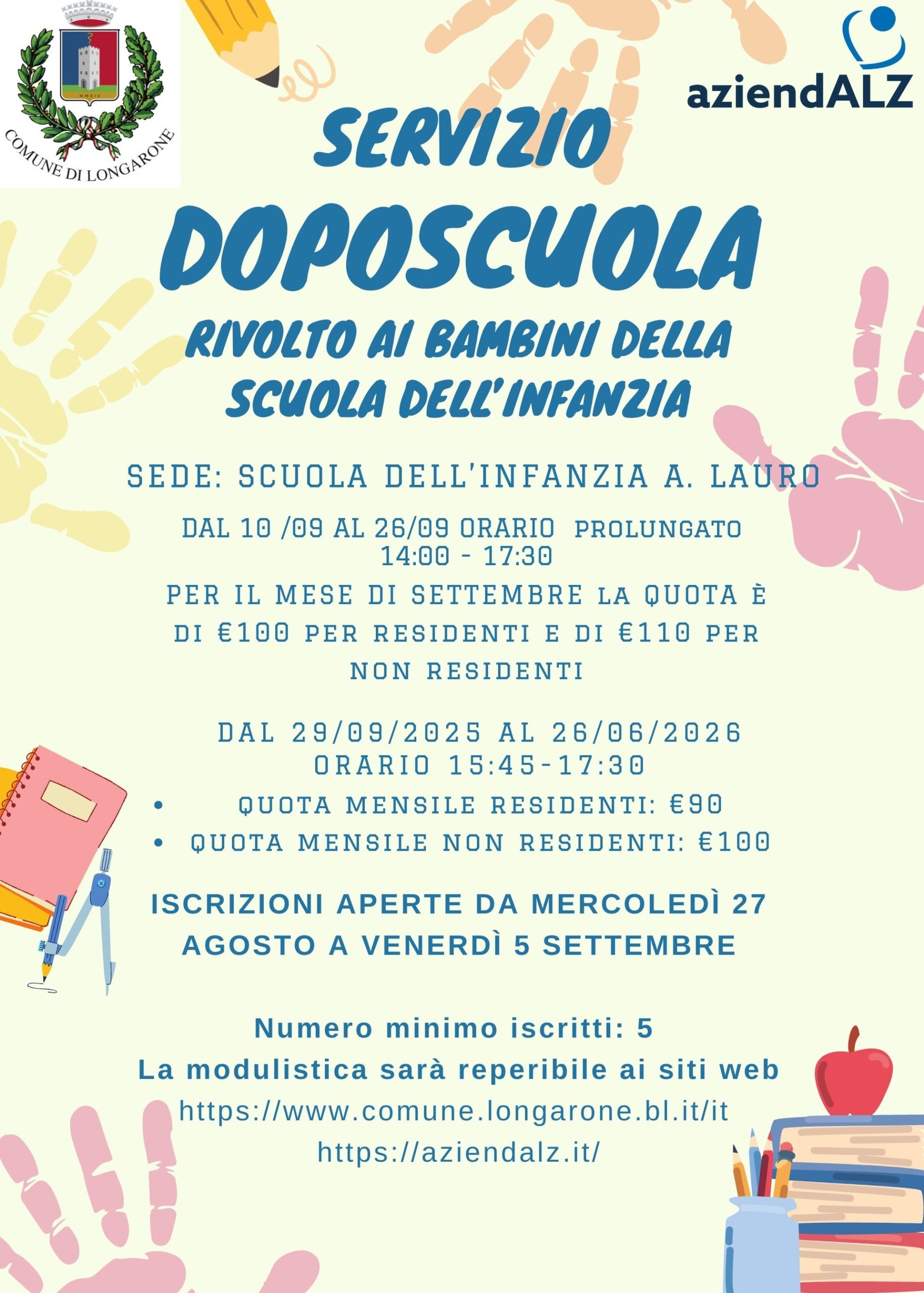 DOPOSCUOLA INFANZIA 2025 &#8211; 2026