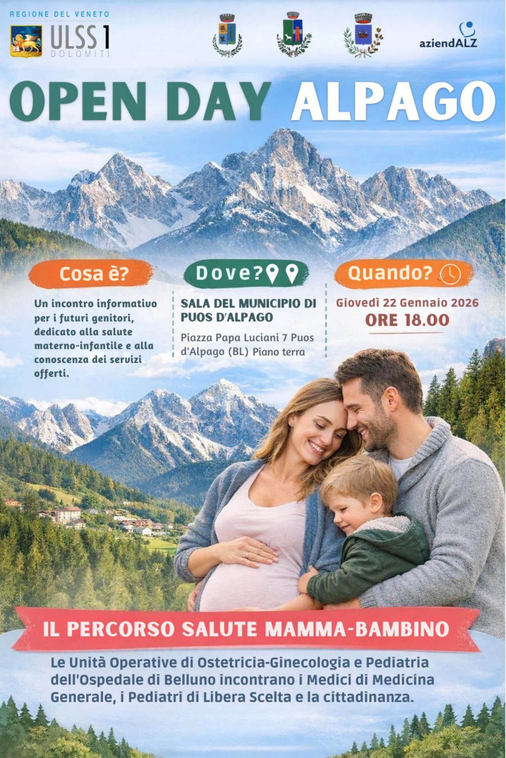 Open day Alpago, incontro formativo per futuri genitori