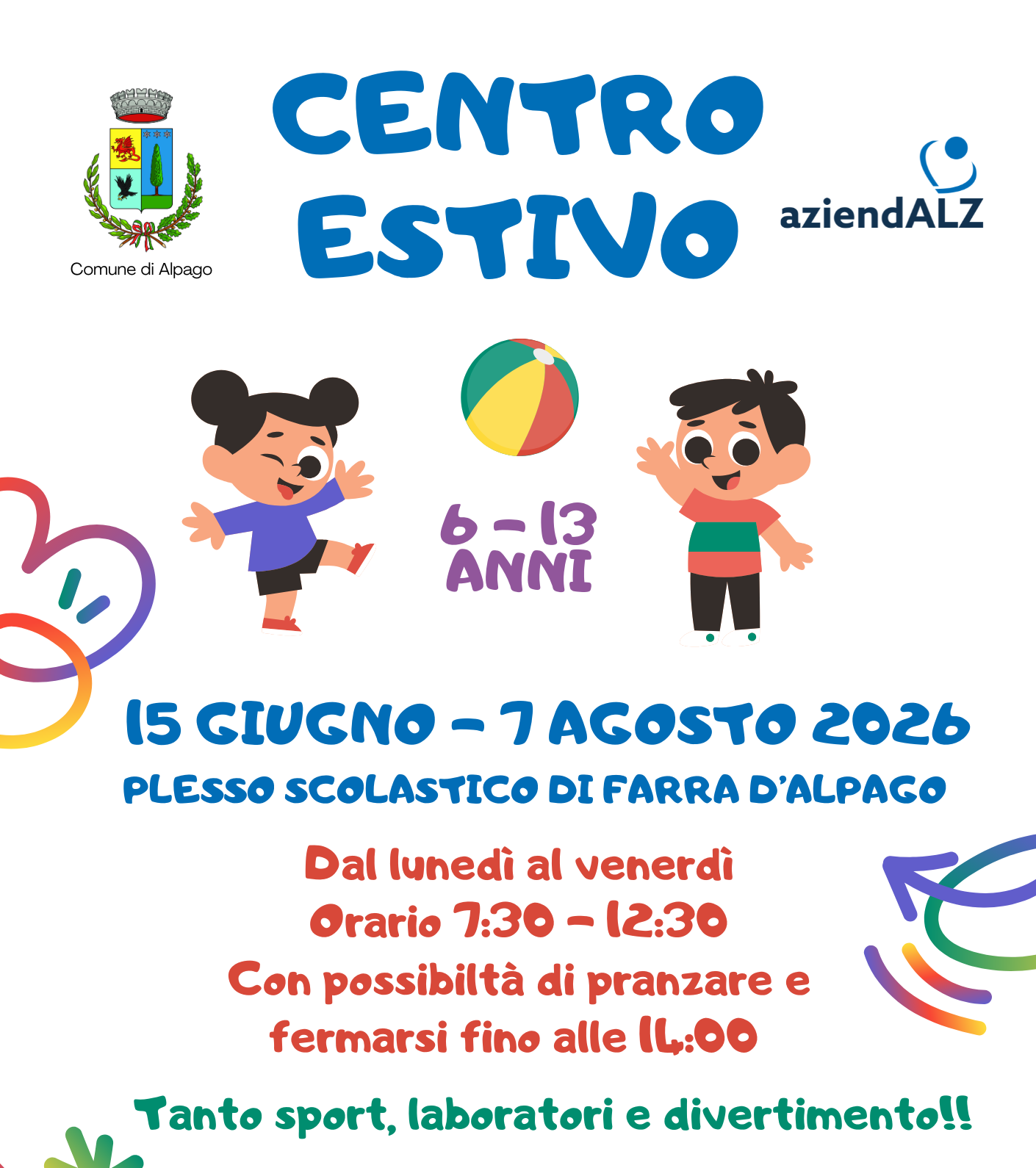 Centro Estivo Estate 2026 – Comune di Alpago